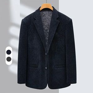 Ternos masculinos Blazers Lazer Terno Casaco para Homens Primavera e Outono Grosso Não-passar Lã de Negócios Pequeno Terno para Homens de Meia Idade Single West Jacket 231128