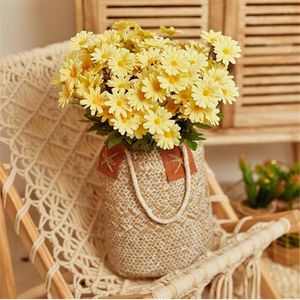 Decorative Flowers False White Gretel Daisy Home Garden Decorate Artificial Plants Bonsai Impatiens Balsamina