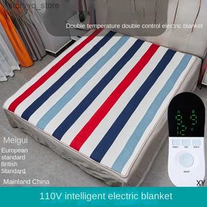 Electric Blanket Heated Blanket Electric Intelligent Double Control Safety Plate 110V Electric Blanket Single Double American Standard Q231130