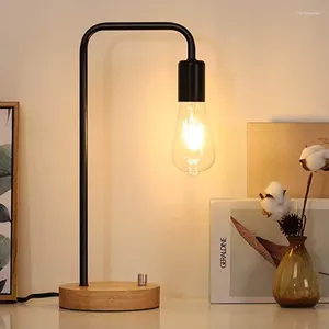 Bordslampor Moonlux Creative Bedroom Bedside Dimble Night Light Iron Desk Lamp med romantisk träbas (ingen glödlampa)