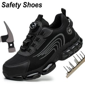 セーフティシューズセーフティブーツ男性ワークスニーカーの不滅の靴スチールトートゥ保護ブーツ防止防止防止剤作業安全靴231128