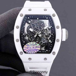 Designer Ri Mliles Luxury Watchs Mechanical Cool Wrist Watches Factory RM055 Business Leisure Full Ceramic Case Tape Men's 2023 Style