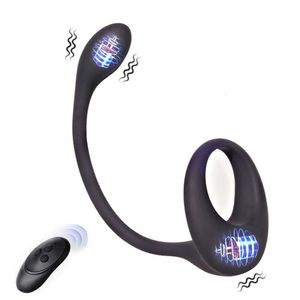 Sexspielzeug-Massagegerät, Prostata-Massagegerät, Penis-Vibrator für Männer, kabelloser Analplug, Verzögerung der Ejakulation, Penisring, Gesäßspielzeug, schwule Paare