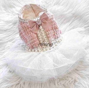 Dog Apparel Princess Dress Cat Dresses Plaid Lace Design Girl Pet Puppy Skirt Warm Clothes Outfitvaiduryd