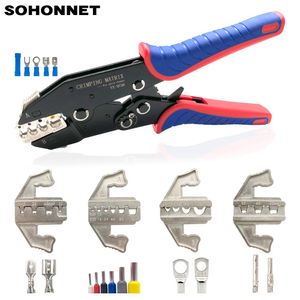 Tang Crimping Pliers Quick Replacement Jaw Set For 2.8 4.8 6.3 Plug/Tube/Insulation/Car Terminals Hand Multifunction Wire Clamp Tools