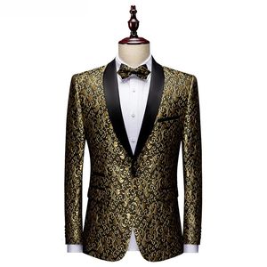 Abiti da uomo Blazer da uomo Blazer Banchetto Festa Ballo di fine anno Slim Fit Smoking da sposa Giacche da completo Scialle Risvolto Costume di scena Discoteca Cantante Ospite Ballerino 231128