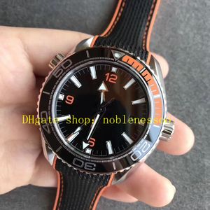 8 Estilo OM Factory Cal.8900 Movimento Automático Relógio Masculino 600M Mostrador Preto 43,5mm Vidro Safira Omf Mecânica Cerâmica Moldura Rotativa Homens Pulseira de Borracha Relógios