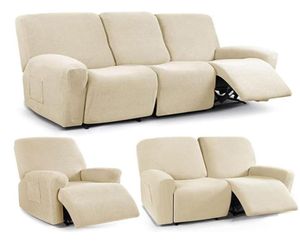 Pokrywa krzesła 123 SEATER Spandex Pokrywa rozciągająca rozkładana sofa Sofa Elastyczna relaks na kanapie slipcover7981406
