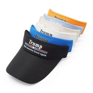 Caps & Hats 9Color Us Trump Empty Top Cap Keep America Great Adt Baseball Visor Sport Ball Travel Beach Sun Hat Wholesale Drop Deliver Dhki4