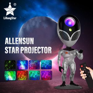 LED -stjärnprojektionslampa Nebula projektion Interaktiv atmosfär nattljus sovrum skrivbordsdekoration barn gåva