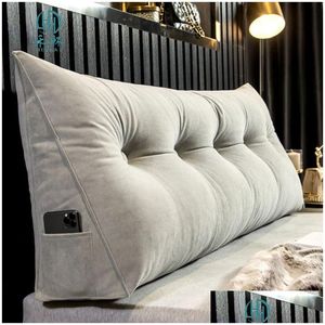 Cushion/Decorative Pillow Headboard Triangle Cushion Backrest Pain Relief Sofa Waist Wedge Slee For Decorative Pillows Bed Drop Deli Dh8Ez