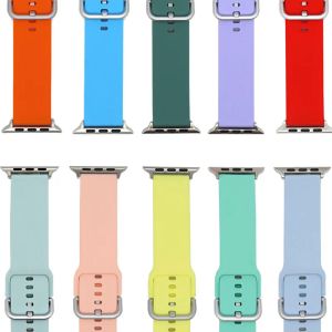 Pulseira para Apple Watch Bands Alças 38/40/41mm 42/44/45mm Silicone macio Compatível com iwatch 7 6 5 4 3 2 1 SE