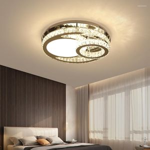 Luzes de teto Anel moderno anel de luxo K9 Crystal LED Light Iluminação residencial Sala de estar Lâmpada de jantar de quarto 3 anos