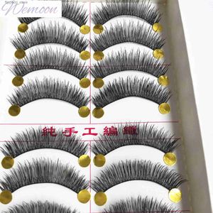 Cílios Postiços 10 Pares Feitos À Mão Cílios Postiços Natural Nude Maquiagem Cruz Eye Lash Volume Dramático Longo Cílios Extensões Grosso Reutilizável Q231129