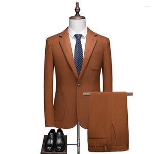 Men's Suits High-end Suit (Blazer Western Pants)2023 Casual British Wedding Dress Fashion Blazer Business Trend Handsome Two-piece Set