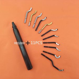 Messen Metal Metal RB1000 Reparação do kit de ferramenta de debrimização Bit Rotary Deburs Blades Remover Deburing Tool Set para cobre e aço de madeira