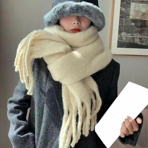 Szaliki ciepły szalik Grube termicznie przytulne zimowe zagęszczone wiatroodporne stylowe okłady na szyję dla kobiet