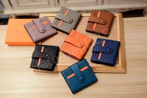 Famous Designer Wallet Luxury Brand Card Clip Leather Cardholder Wallet Box
