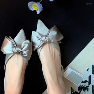 Sandals 2023 Fashion Flat Toe Cap Women's Niche All-match Summer Korean Style Bow Slippers