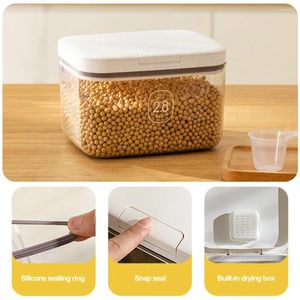 Storage Bottles Mess-free Flour Multi-functional Rice Cereal Container Set For Kitchen Pantry Organization Easy One-handed