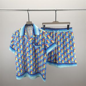 1 Summer Fashion Mens Tracksuits Hawaii Beach Pants Set Designer Shirts Printing Leisure Shirt Man Slim Fit The Board of Director Short Sleeve Short Beachsq93