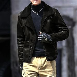 Men's Jackets Fur Integrated Jacket Thickened Imitation Lamb Suede Japanese Korean Winter Menswear Outerwear Coats