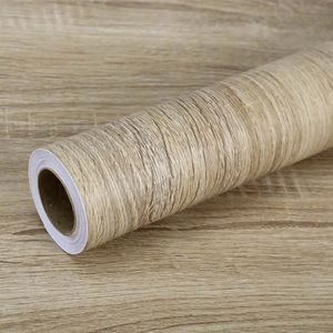 Wallpapers PVC Wood Grain Stickers for Wardrobe Table Furniture Waterproof Self Adhesive Wallpaper Home Decor Wall Papers 231128