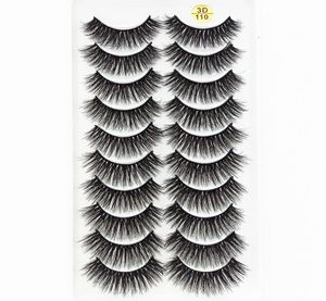 2019 NEW 10 pairs 100 Real Mink Eyelashes 3D Natural False Eyelashes Mink Lashes Soft Eyelash Extension Makeup Kit Cilios 1105910471