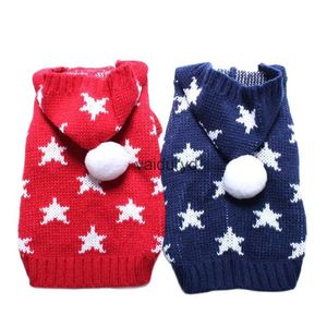 Hundkläder Cat Sweater Hoodie Jumper Stars Design Pet Puppy Coat et varma kläder 6 storlekar 2 ColoursVaiduryd