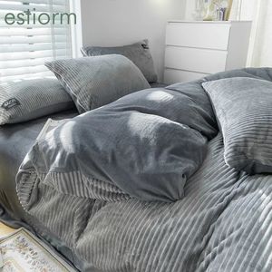 Conjuntos de cama Inverno Quente Veludo Capa de Edredão 220x240 150x200 Pelúcia Single Double Queen King Size Quilt Cover Flannel Bedding Duvet Cover Set 231129