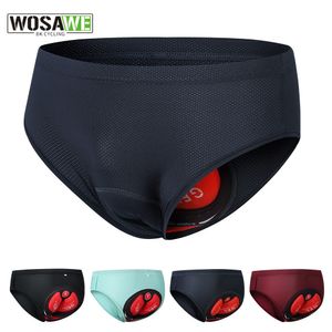 Cycling Underwears WOSAWE Breathable Cycling Underwear 3D Gel Pad Shockproof Bicycle Underpant MTB Road Bike Underwear Man Cycling Shorts 230428