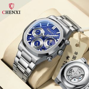 Wristwatches Men's Luxury Big Brand Watch For Men Imitation Mechanical Hand Clock Automatic Moonphase High Quality Steel Waterproof 231128