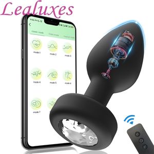 肛門のおもちゃアプリリモートコントロールアナルバイブレーターBluetooth Butt Plug Men Prostate Massager Memale Masturbator Adult Sex Toys for Women Men Gay 231128