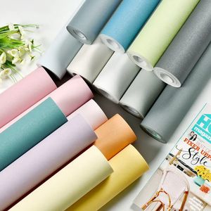 Wallpapers Pure White DIY Decorable Film PVC Self Adhesive Waterproof Selfadhesive Wallpaper Contact Paper Wall Sticker In Roll Home Decor 231128