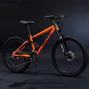 Bikes 24/26 Inch Mountain Bike Speedway Soft Tail Men's Shifting Cross Country MTB Racing Bicyc For Men And Women 21/24/27/30 Speed Q231129
