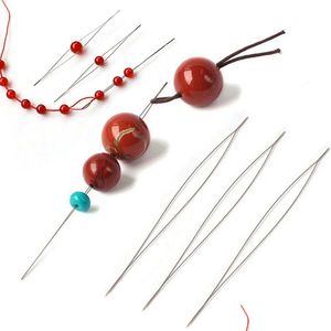 Outras vendas Open Beading Needle Supplies para fazer contas DIY Pins feitos à mão Ferramentas de jóias Colar Drop Delivery Equipment Dhesj