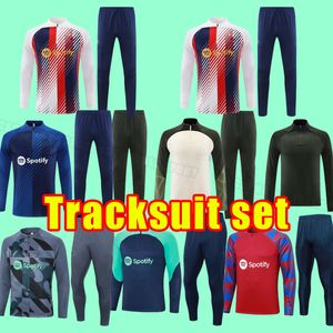 Ansu Fati Pedri Soccer Tracksuits 23 24 Lewandowski Gavi Adama Ferran Raphinha 2023 2024 Dest Tracksuit Long Sleeve Training Dembele Barcelonas F. de Jong Shorts