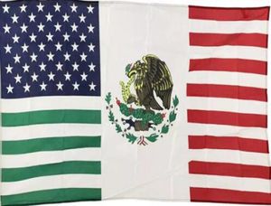 USA America Mexico Friendship Flag 3ft x 5ft Polyester Banner Flying 150 90cm Custom flag outdoor5113762