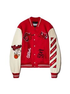 Herrjackor herr designer utanför jackor vita vindbrytare varsity lös lång baseball hip hop hajuku brev broderi streetwear 7169