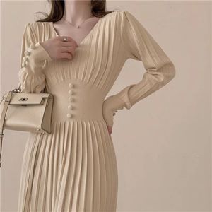 Basic Casual Dresses Elegant for Women Frocks Womens Sexy Dressses Winter Dress Classic French Velvet Sixy 231129