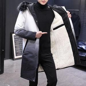 Men's Jackets Winter cotton padded wool collar jacket Fashion thick warm parka Casual windproof wool jacket Hooded plush Coat 231128