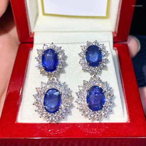 Dangle Earrings 2023 Arrival Luxury Blue Color Blossoms For Women Anniversary Gift Jewelry Wholesale E7777