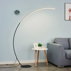 Stehlampen Moderne LED Art Stehlampen Home Indoor Wohnzimmer Schwarz Weiß Stehleuchten Dimmbare Fernbedienung RGB Schlafzimmer Foyer Dekor Eckleuchte W0428