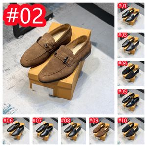 21 Modell Lyxiga herrar Loafers Cow Suede Leather Male Slip-On Formal Designer Dress Shoes For Men Wedding Party Business Office Casual Footwear