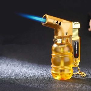 Visible Gas Butane Jet Lighter Turbine Torch Fireproof Windproof Spray Gun Metal 1300 C Free Cigarette Acces