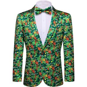 Erkekler Elbise Floral Paisley Desenli Ceket Klasik Noktalı Yaka Sapili Tailcoat Ceket Düğün Partisi Top Erkek Ceketleri Noel 15A50
