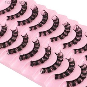 False Eyelashes Russian Strip Lashes 10/5Pairs Fluffy Mink Lashes 3D False Eyelashes Russian Volume Eyelashes Fake Eyelashes Giveaway Makeup New Q231129