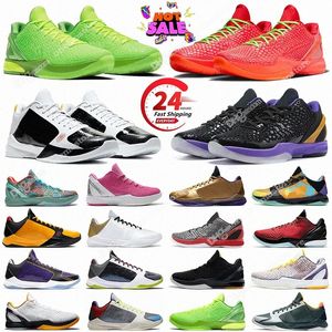 Basketball shoe commemorative Zoom 6 Reverse Grinch Mamba Outdoor Shoes men Mambacita Bruce Lee Big stage chaos 5 convex ring metal for mens playing r r6dg#