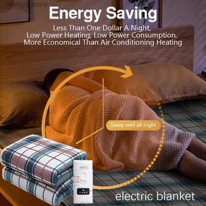 Electric Blanket 150cm Electric Blanket 220v Home Bed Sheet Thermal Heater Mat Heating Mattress Winter Thermostat Body Warmer Ddouble Cushion Pad Q231129