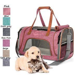 Taşıyıcılar Köpek Taşıyıcı Taşınabilir Pet Backpack Havayolu Onaylı Yumuşak Sırlı Nefes Alabilir Kedi Taşıyıcı Açık Seyahat Çantası Polar Mat Evcil Hayvanlar Çantalar